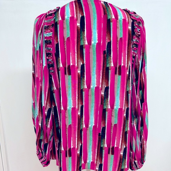 JODIFL Boutique Striped Blouse Size M - Picture 2 of 8